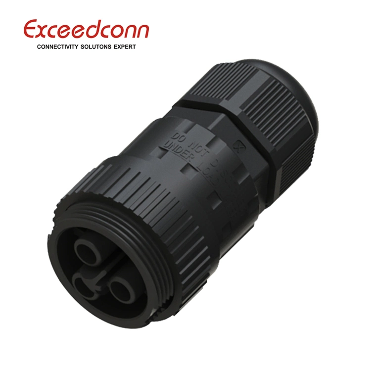 3 Pin Waterproof IP68 Outdoor Lighting Power Circular Female Socket Cable Connector