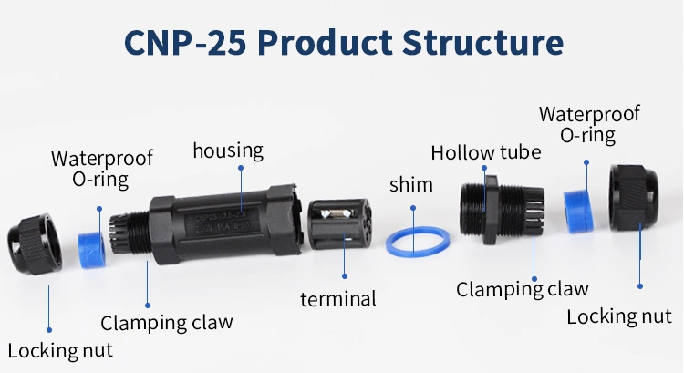 LED IP68 Connector 5-Way 5-Core Y-Type Wire Plug Waterproof Cable Wiring Terminal Block Quick Outdoor Waterproof Cable Connector