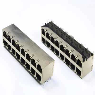 2 x 8 ポートと UL 認証を備えたデュアル RJ45 コネクタ