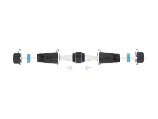 高品質 RJ45 コネクタ、Cat5e ネットワーク ソケット、8 ピン ケーブル コネクタ、屋外防水 IP68 コネクタ